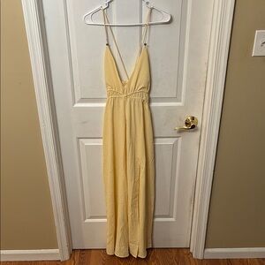Elegant Yellow Maxi Dress